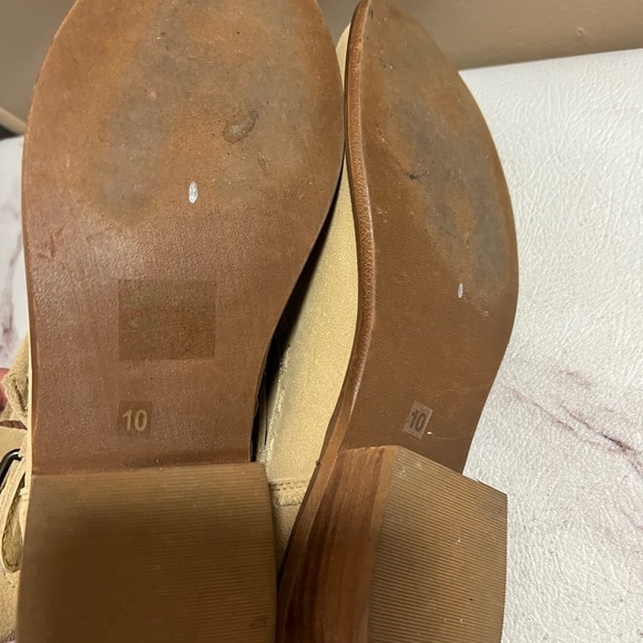 Musse and Cloud Tan Leather Pull On Ankle Boots Buckle Detail Size 10 - Picture 5 of 6